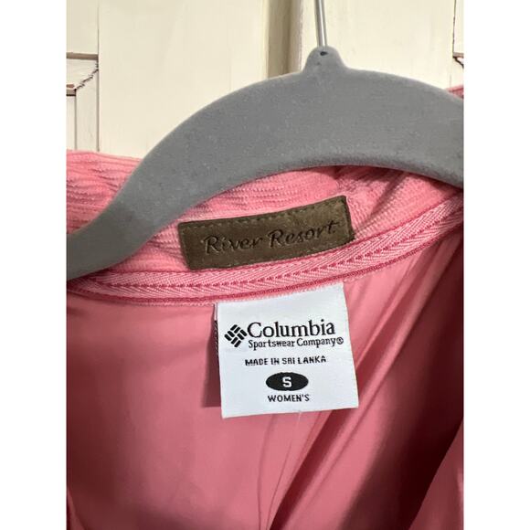 NWT Columbia size small corduroy Hinteess Shirt Jacket pink bloom - Picture 2 of 4
